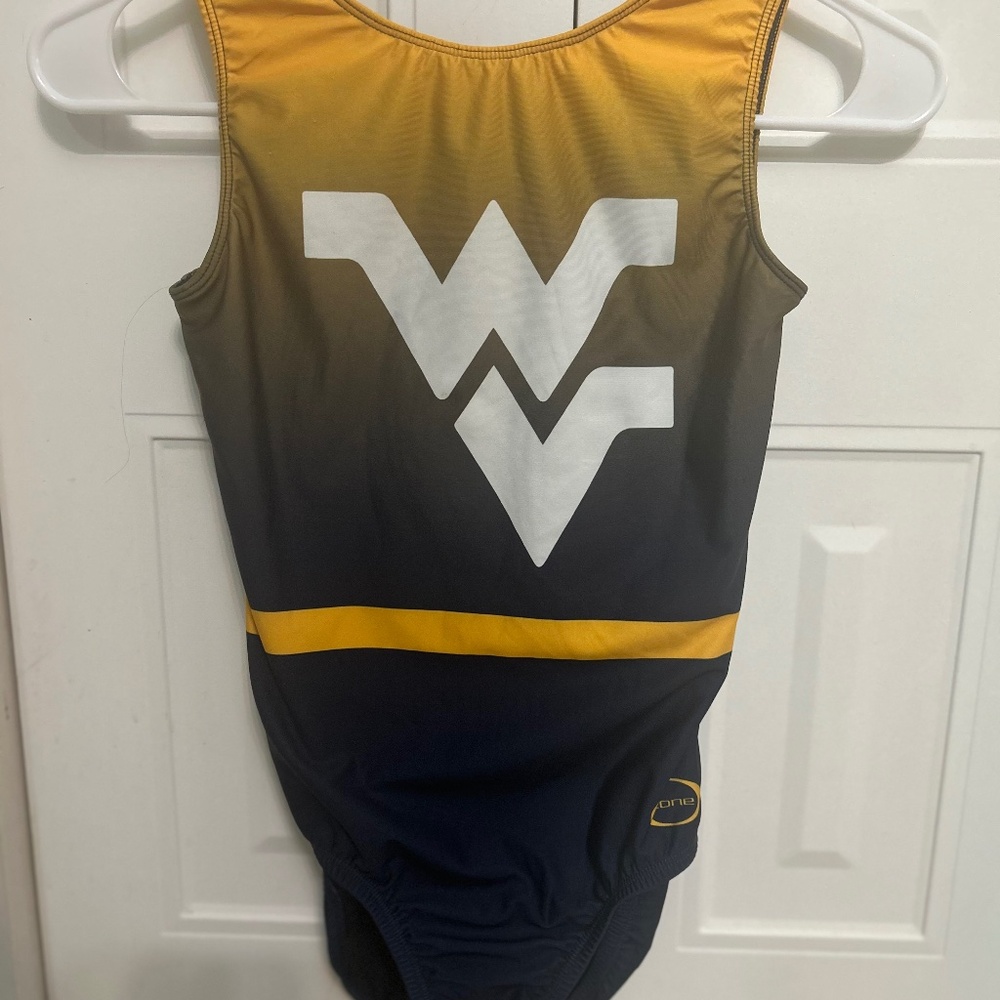 WVU gymnastics leotard